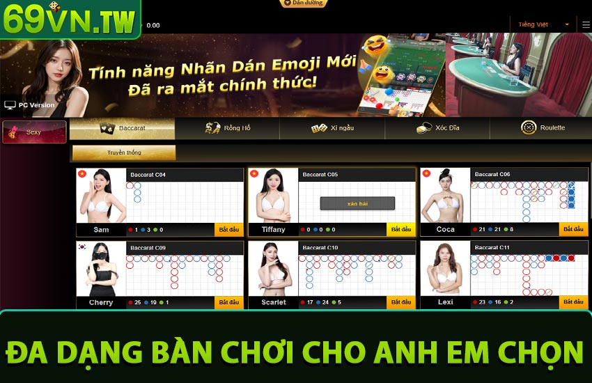 Sự đa dạng trong việc chọn lựa trò chơi
