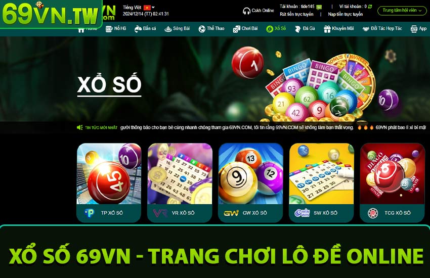 Xổ Số 69VN - Trang Chơi Lô Đề Trực Tuyến Số 1 Việt Nam